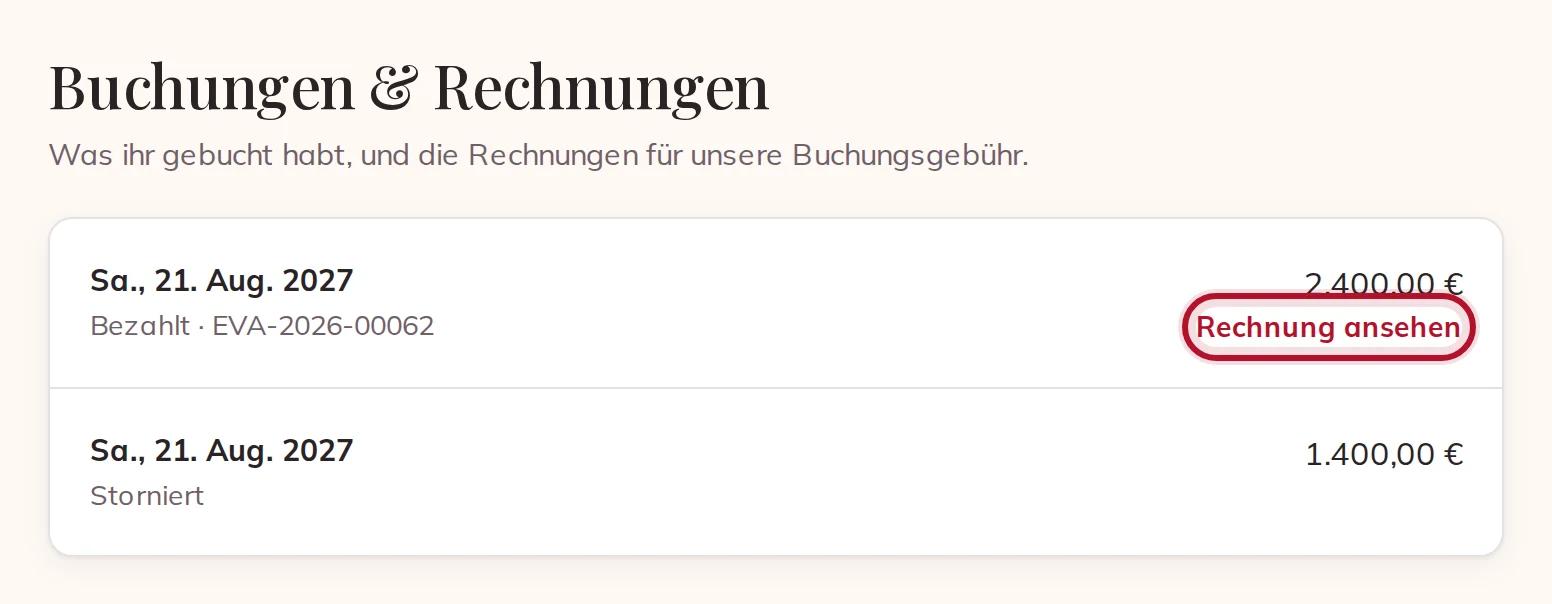 Buchungen & Rechnungen in eurem Konto