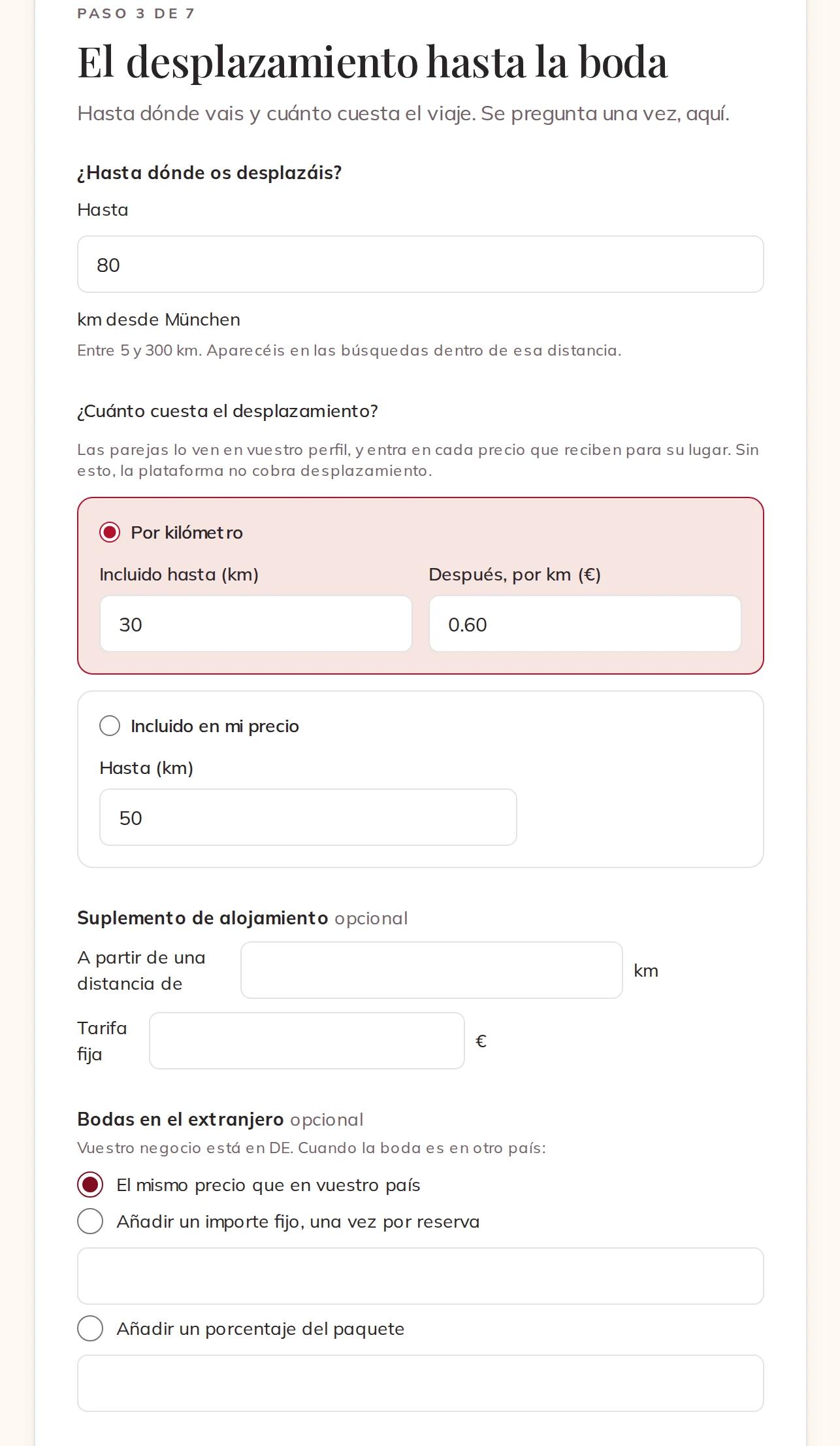 Hasta dónde os desplazáis y cuánto cuesta