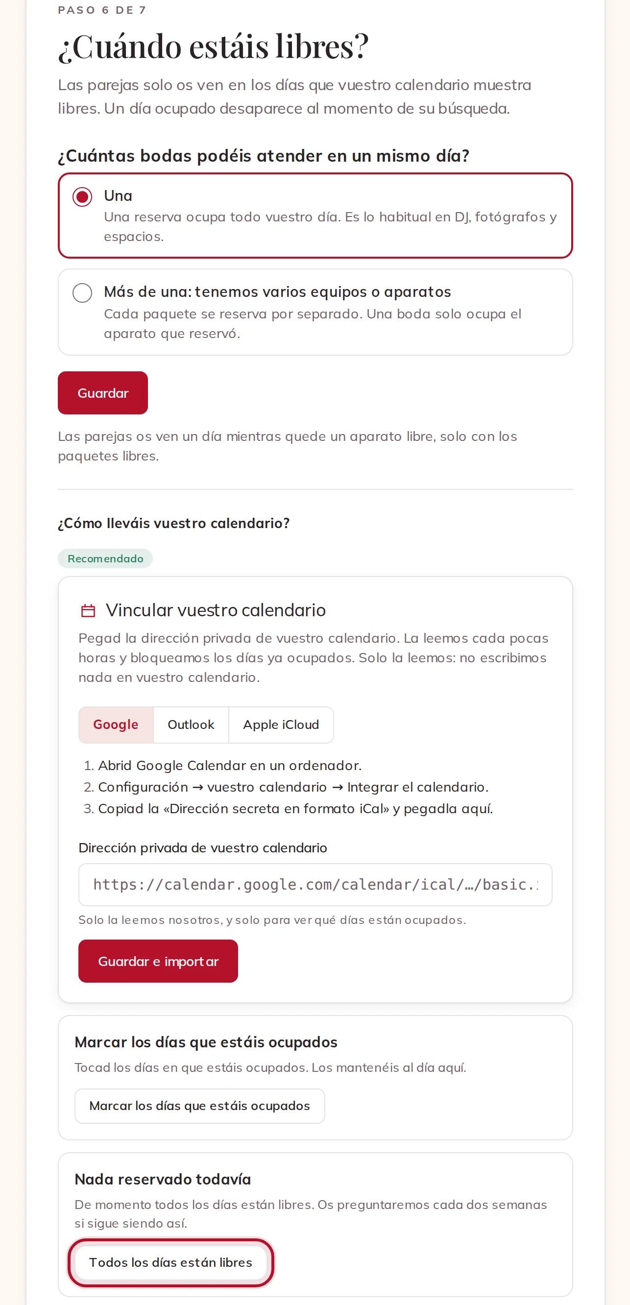 Las tres formas de mantener al día vuestro calendario