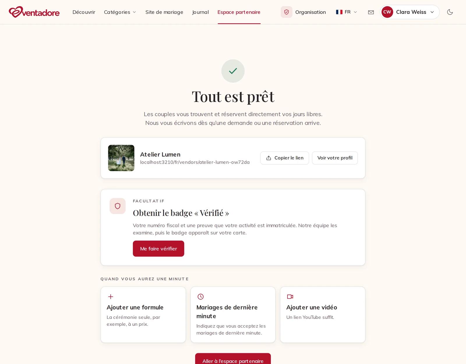 Tout est prêt
