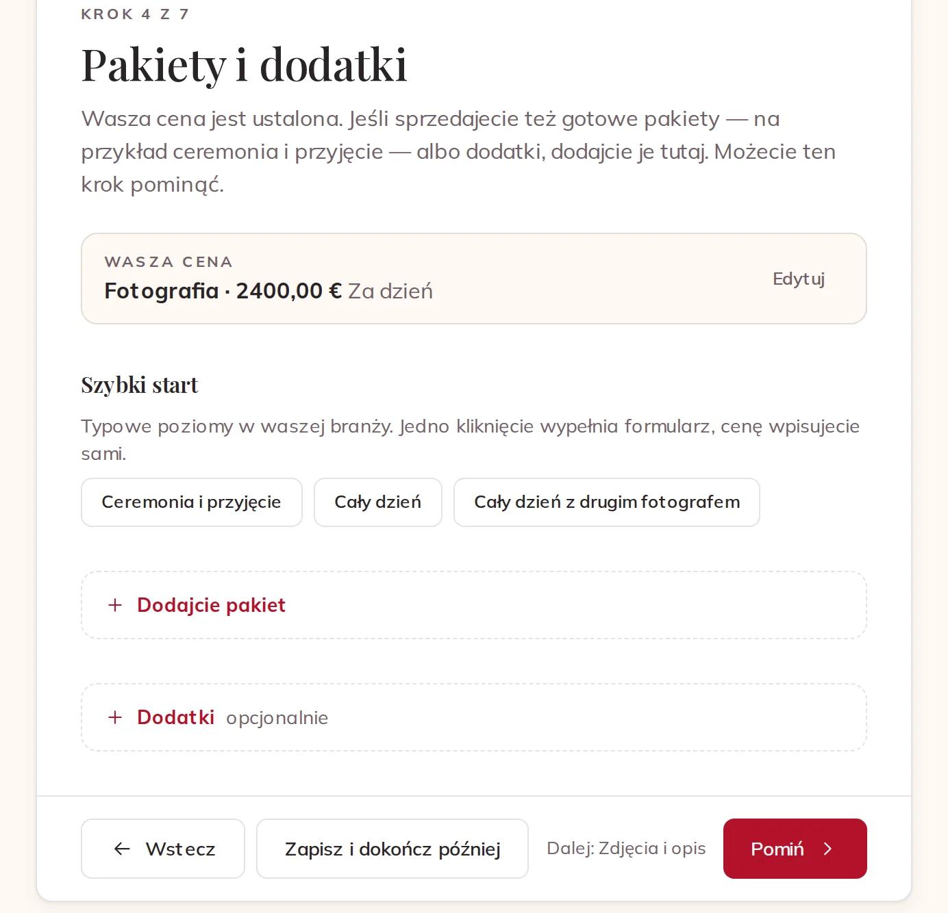Pakiety i dodatki, które na razie możecie pominąć