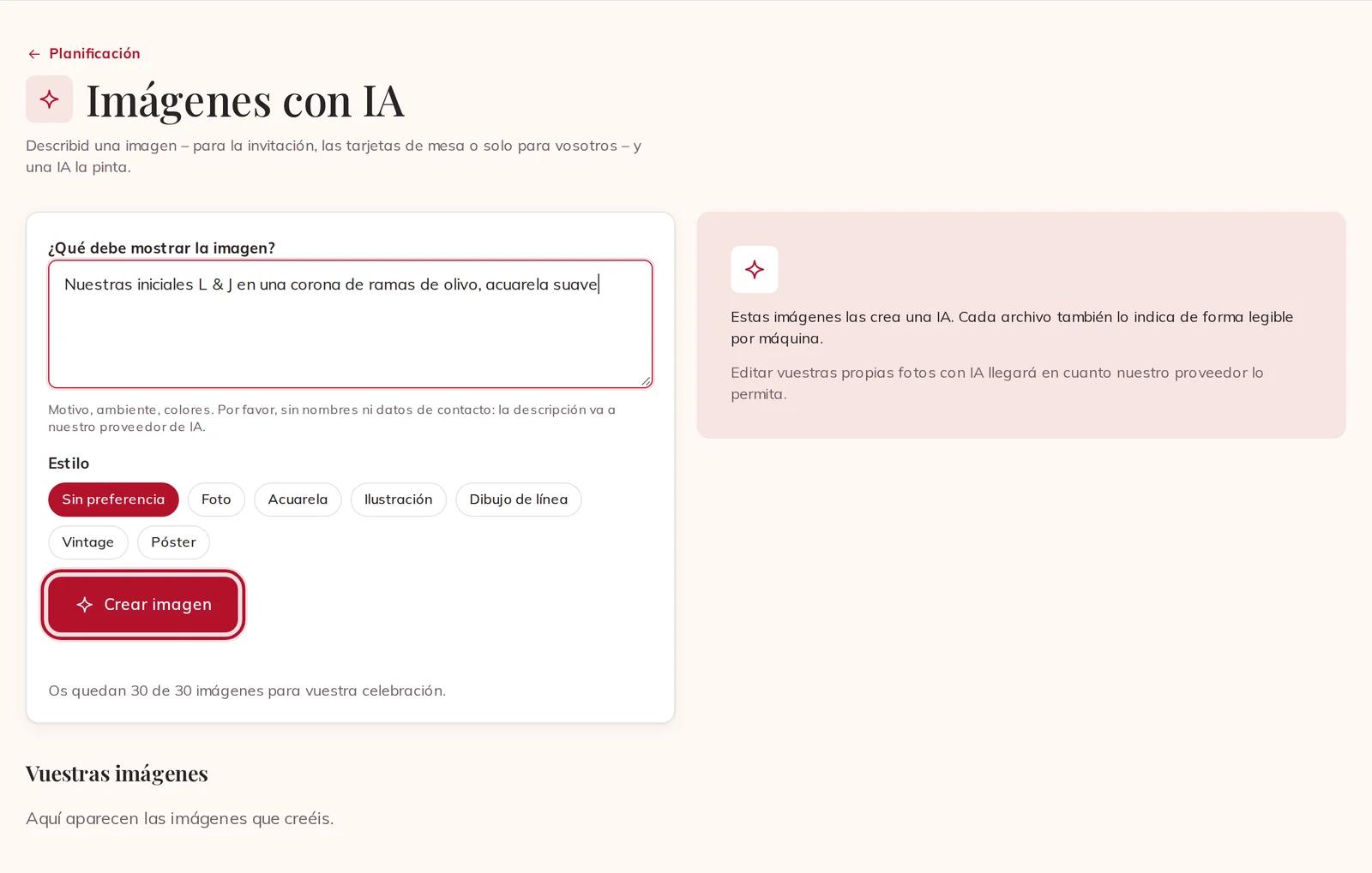Describir una imagen para Imágenes con IA