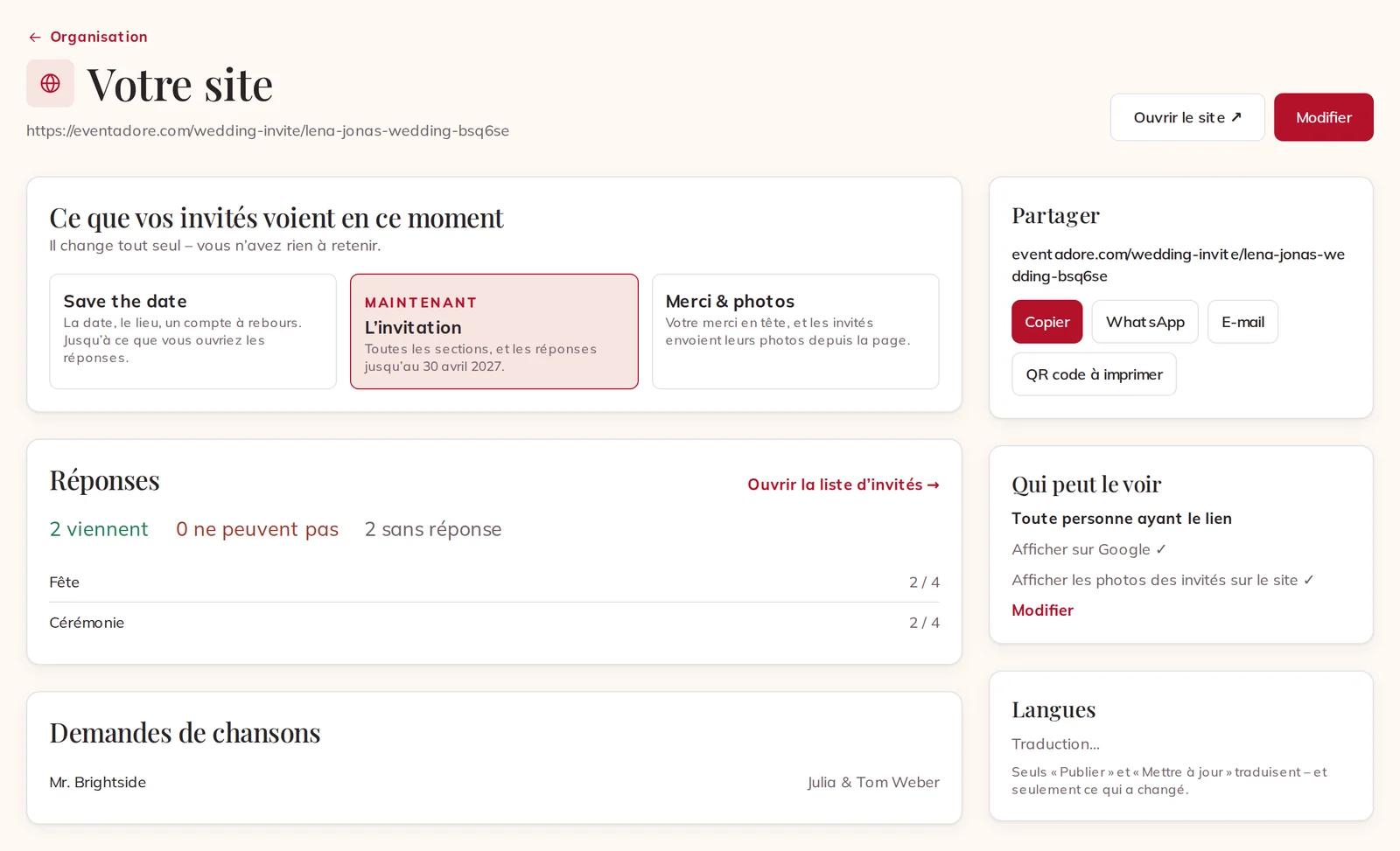 Votre site dans votre organisation : la phase, les réponses et les chansons