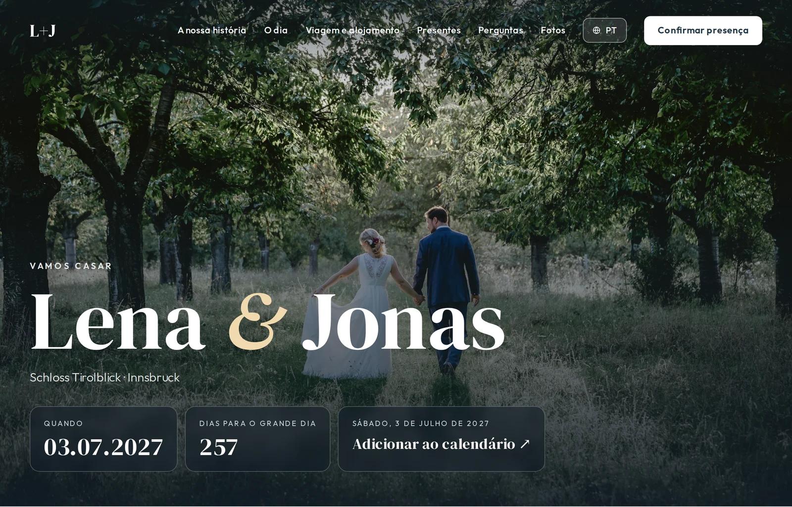 O vosso site publicado, tal como um convidado o abre